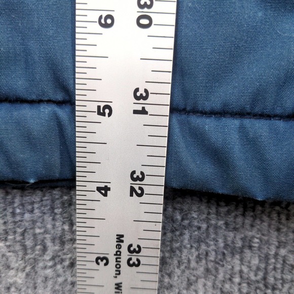 Woolrich Men's Parka Jacket Blue Large Zip Front Long Sleeve Pockets Vintage USA - Picture 13 of 14